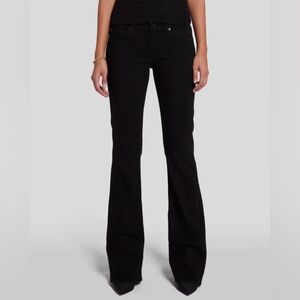 7 for all mankind size 27 black bootcut b(air) jeans mid rise
